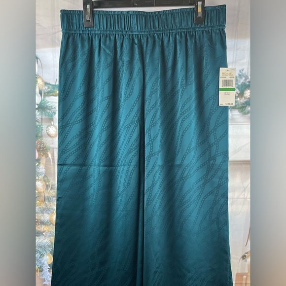Michael Kors Size:L Women Wide Legs  Pull On Pants Luxe Teal - Picture 3 of 12